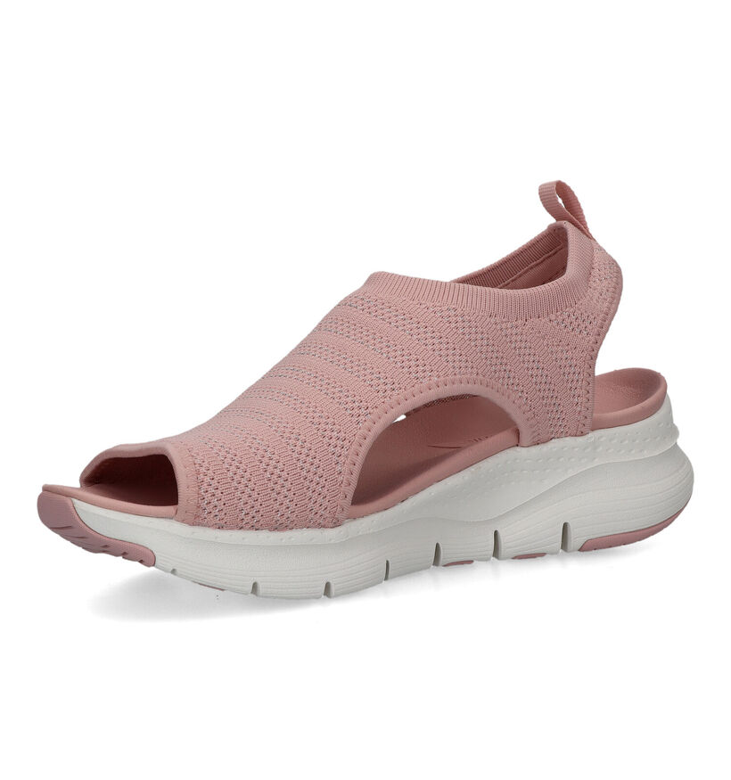 Skechers Arch Fit Sandales en Brun pour femmes (338827)