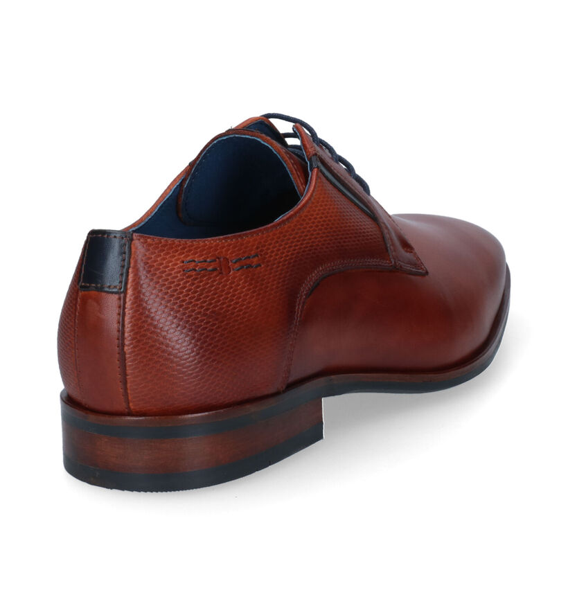 Berkelmans Sameiro Cognac Geklede Veterschoenen voor heren (320958) - geschikt voor steunzolen