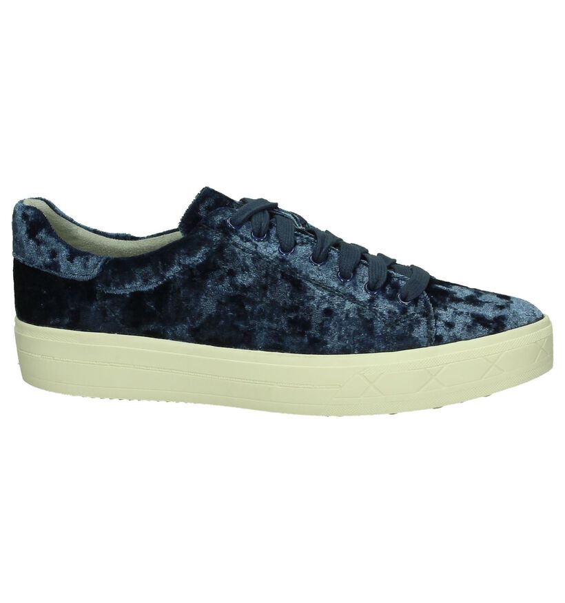 Tamaris Baskets basses en Bleu foncé en velours (199860)