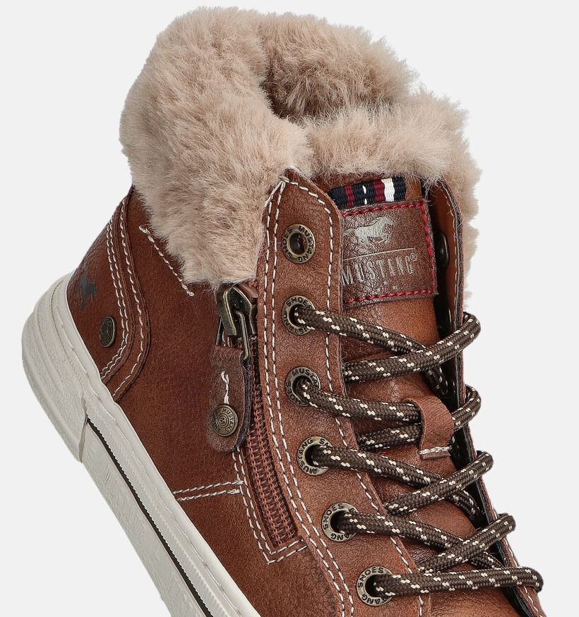 Mustang Chaussures hautes en Cognac pour filles (363283) - pour semelles orthopédiques