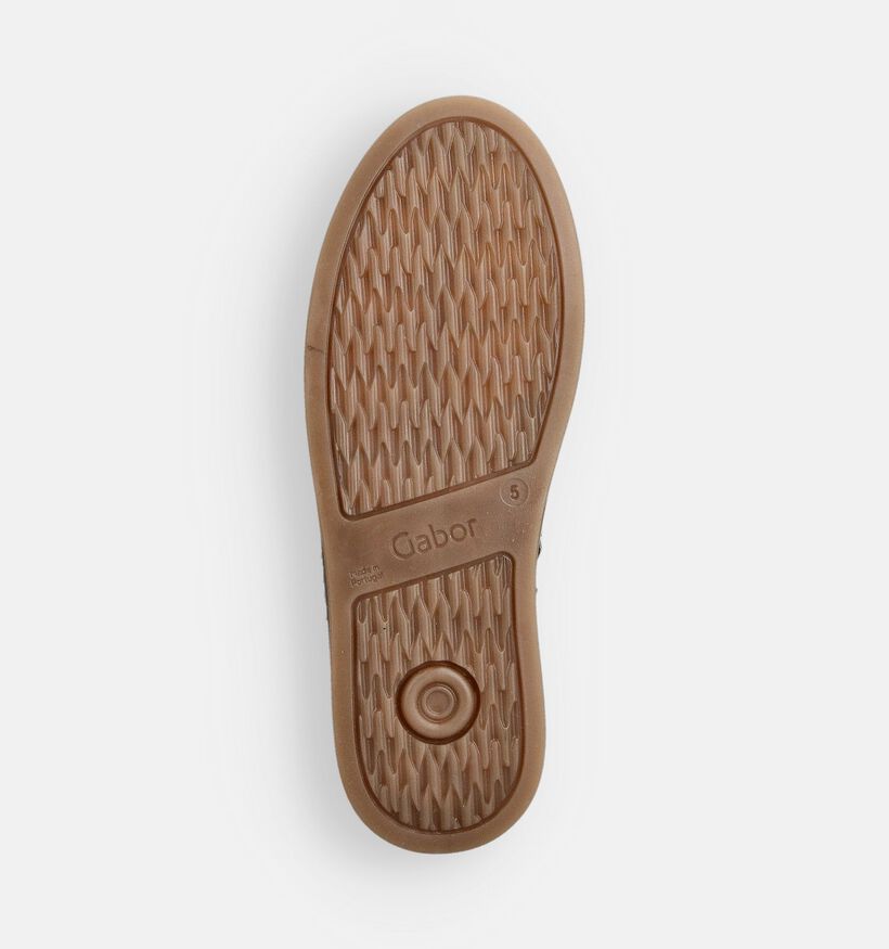 Gabor Donkerbeige Hoge Sneakers voor dames (363154) - geschikt voor steunzolen