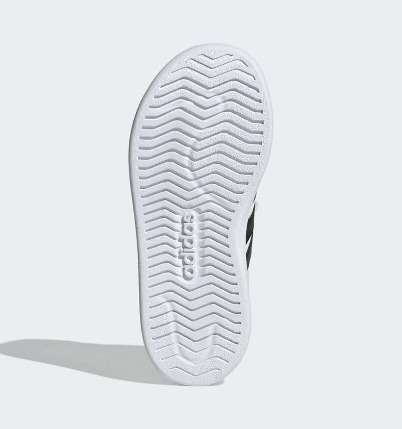 adidas Streettalk Baskets en Blanc/Noir pour filles, gar&ccedil;ons (366781) - pour semelles orthop&eacute;diques