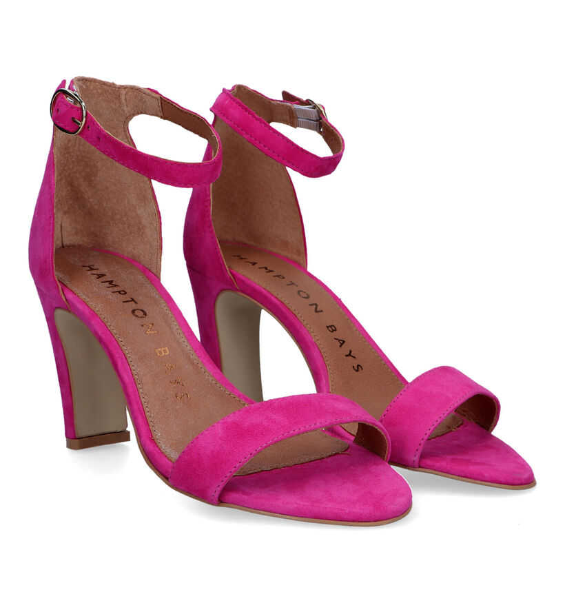 Hampton Bays Sandales à talons en Rose fuchsia pour femmes (330309)