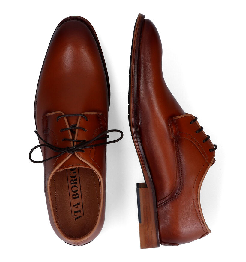 Via Borgo Chaussures classiques en Cognac pour hommes (317301)