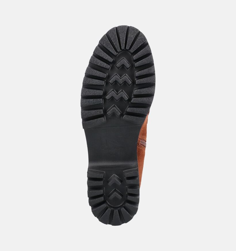Nathan-Baume Bottines Chelsea en Brun fonc&eacute; pour femmes (380242)