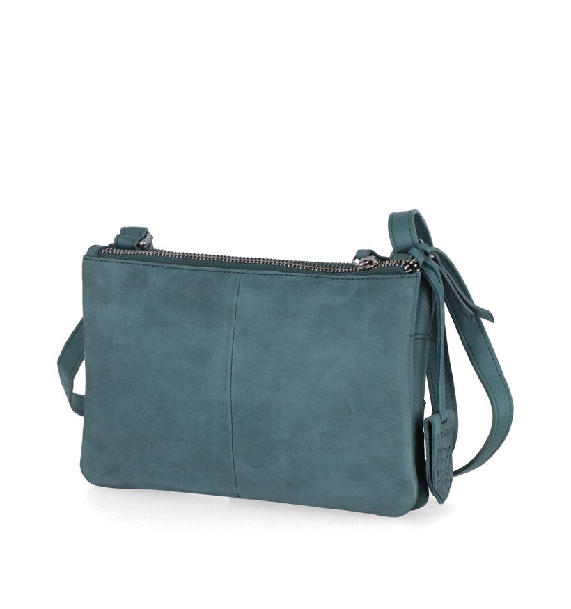 Burkely Even Ella Groene Crossbody Tas in leer (308806)