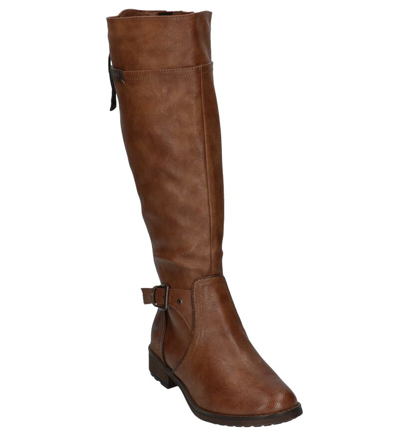 Mustang Bottes hautes en Cognac en simili cuir (259919)