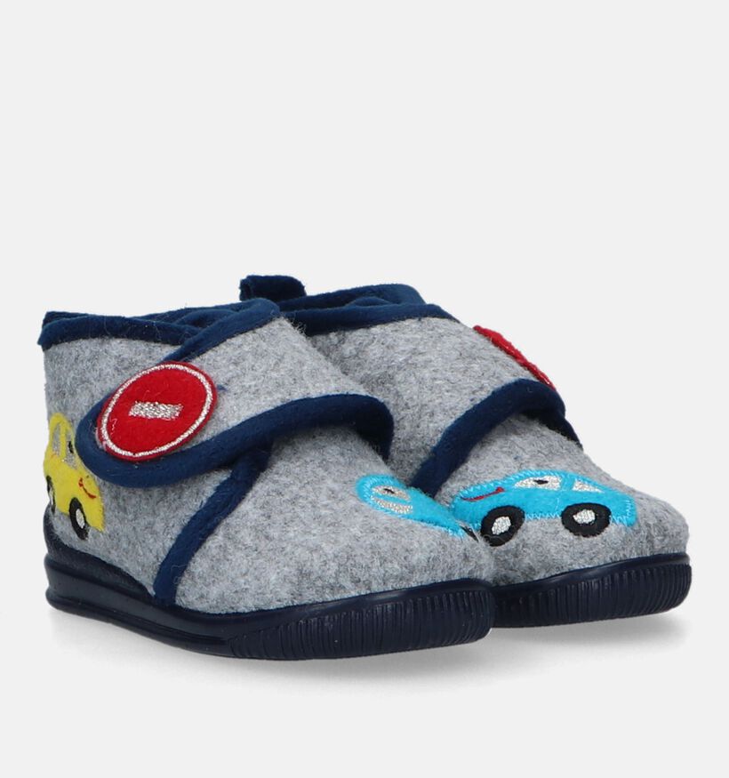 Milo & Mila Grijze Babypantoffels voor jongens (332282)