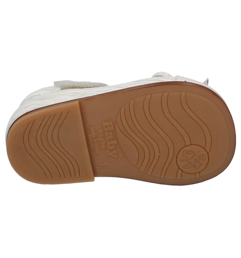 Beberlis Chaussures pour bébé en Beige clair en nubuck (273015)