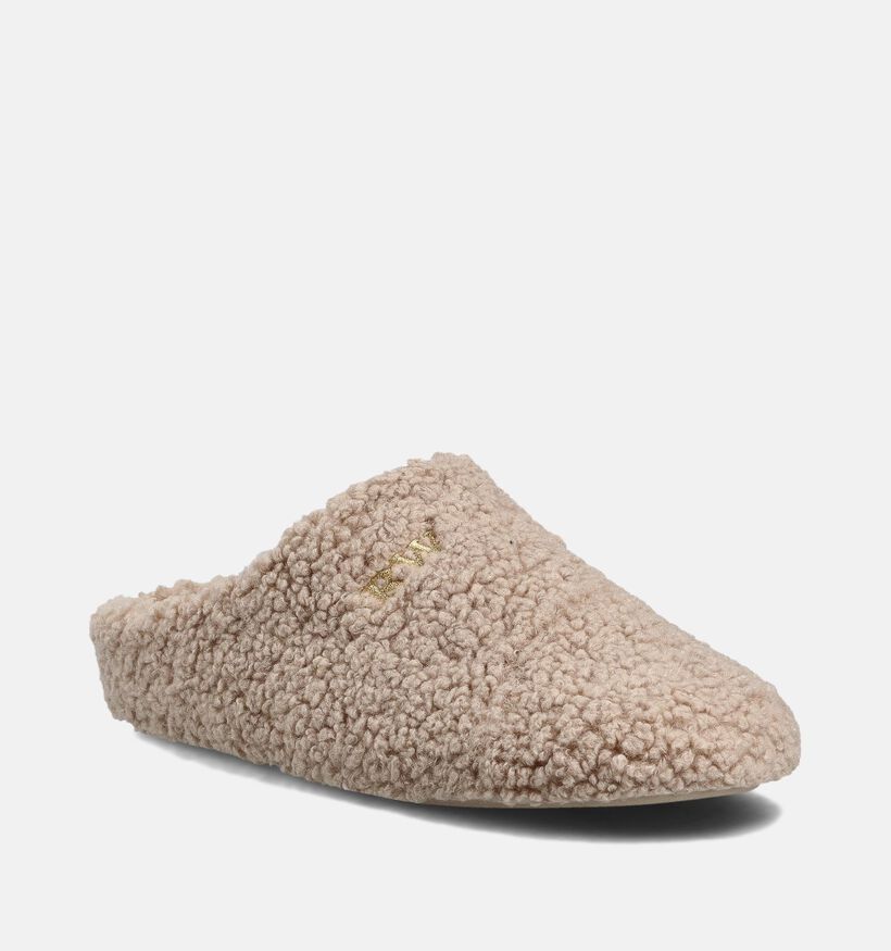 River Woods Beige Pantoffels Teddy voor dames (381123) - geschikt voor steunzolen