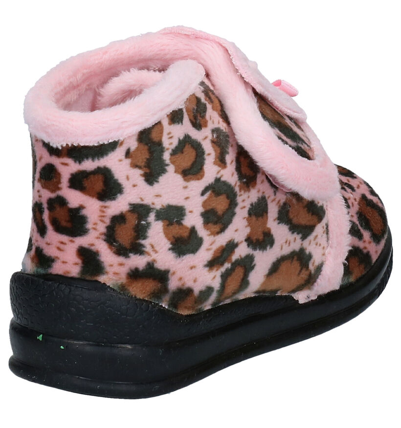 Milo & Mila Roze Pantoffels in stof (278466)