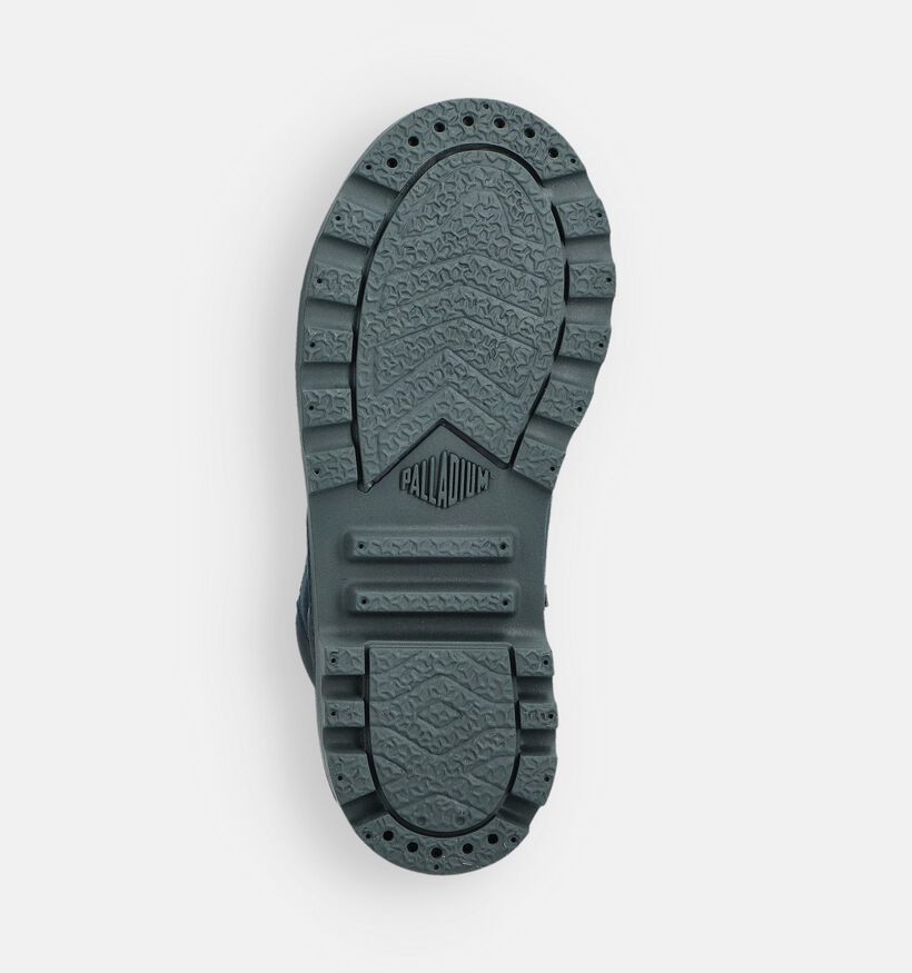 Palladium Pampa Hi Cuff Boots &agrave; lacets en Bleu fonc&eacute; pour gar&ccedil;ons (378506) - pour semelles orthop&eacute;diques