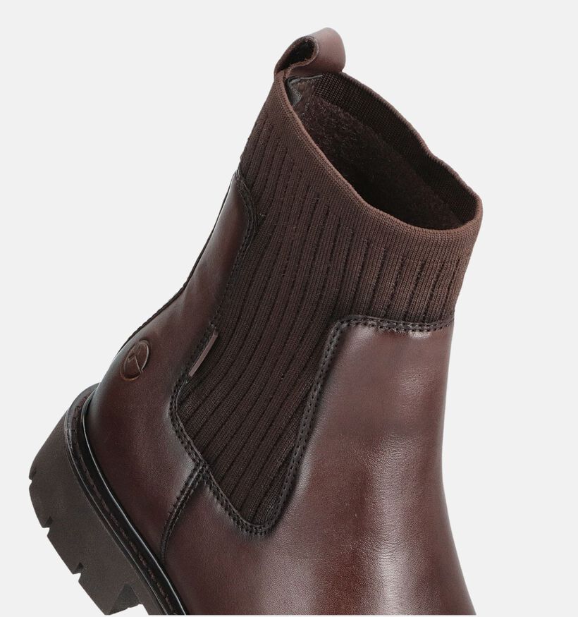 Tamaris Comfort Bottines Chelsea en Brun foncé pour femmes (362914) - pour semelles orthopédiques
