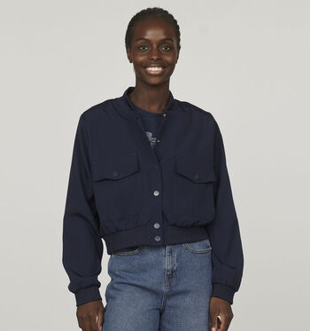 Korte jas blauw