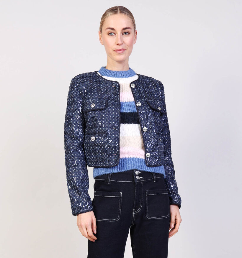 Guess Donkerblauwe Jas Bouclé Guess Donkerblauwe Jas Bouclé voor dames (364390)