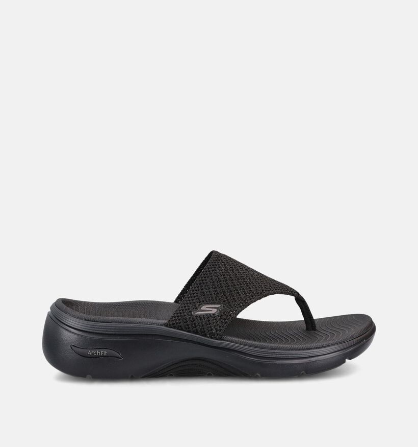 Skechers Go Walk Arch Fit Zwarte Slippers voor dames (371894)
