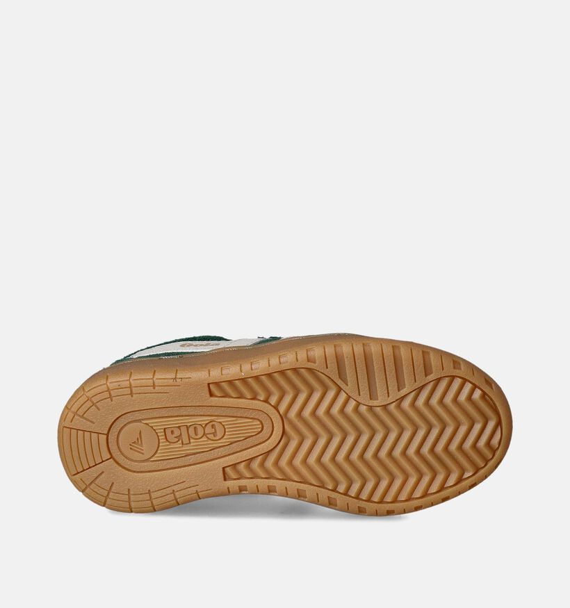 Gola 618 Hawk Suede Strap Baskets en Vert pour filles, garçons (352365) - pour semelles orthopédiques