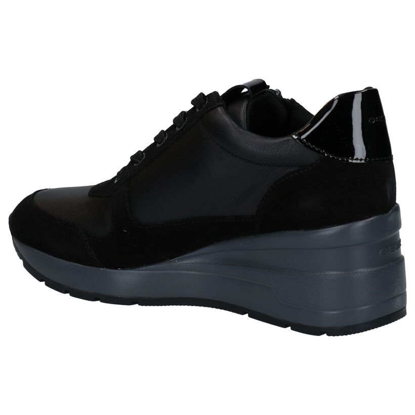 Geox Chaussures à lacets en Noir en cuir (278863)
