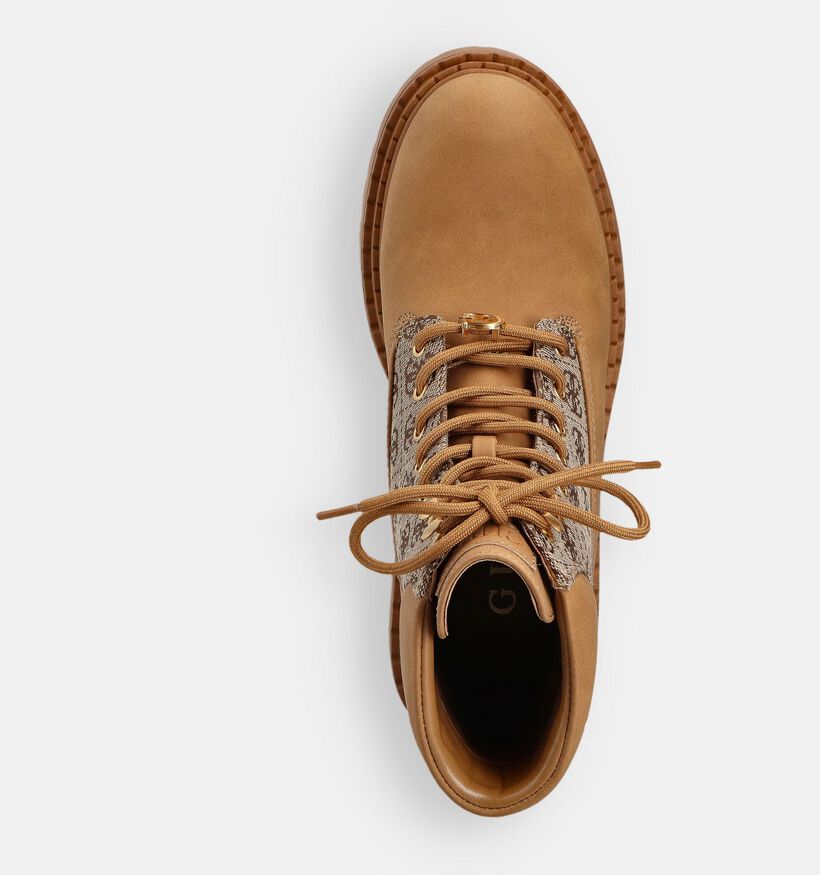 Guess Leads Boots à lacets en Camel pour femmes (359537)