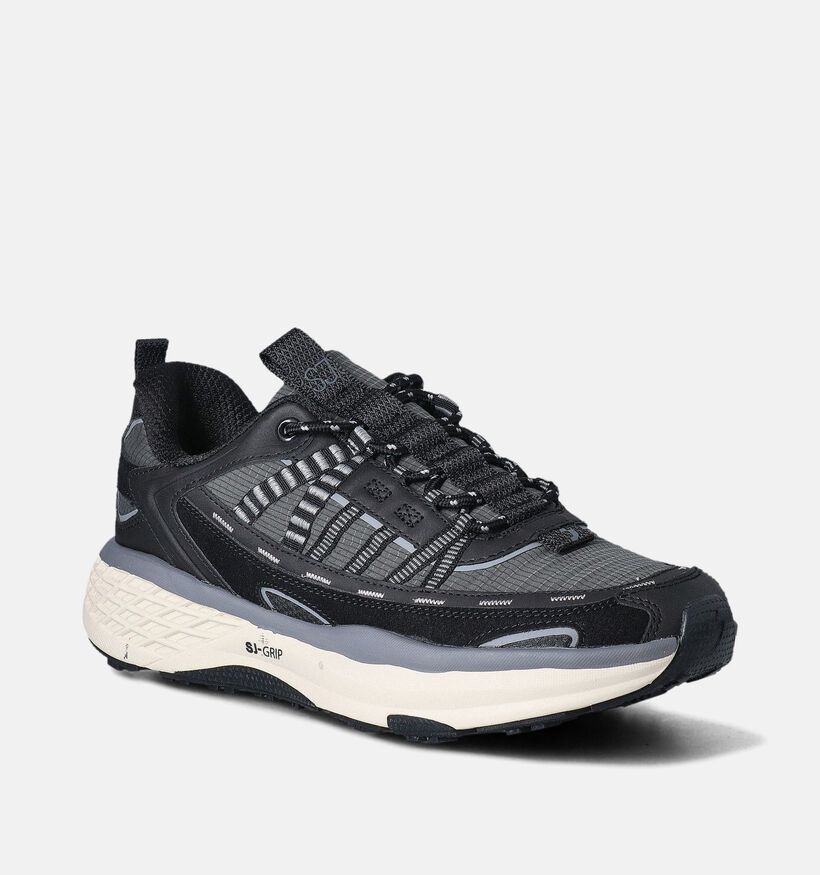 SJ Zwarte Sneakers voor heren (354031) - geschikt voor steunzolen