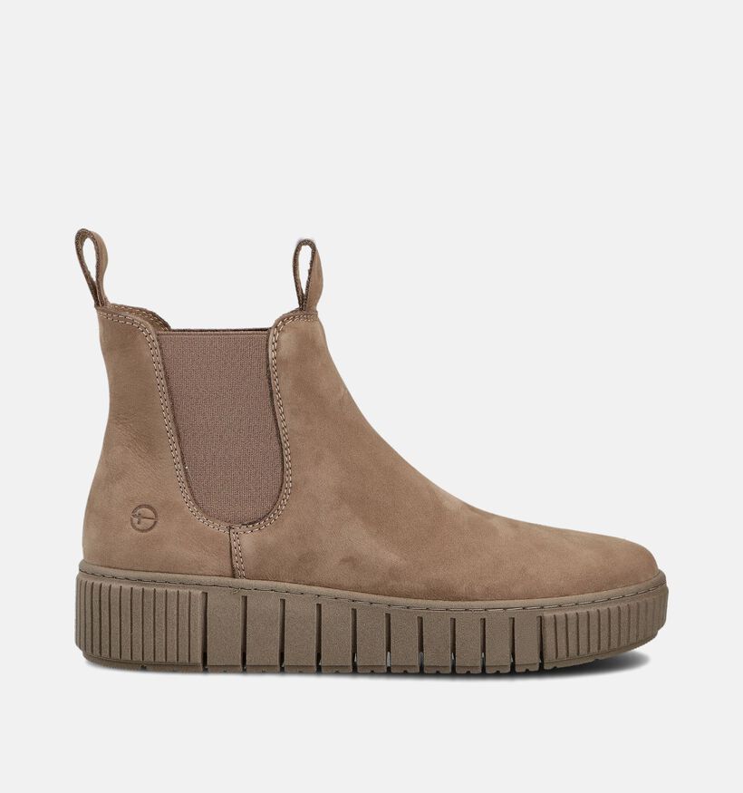 Tamaris Bottines Chelsea en Taupe pour femmes (360683) - pour semelles orthopédiques