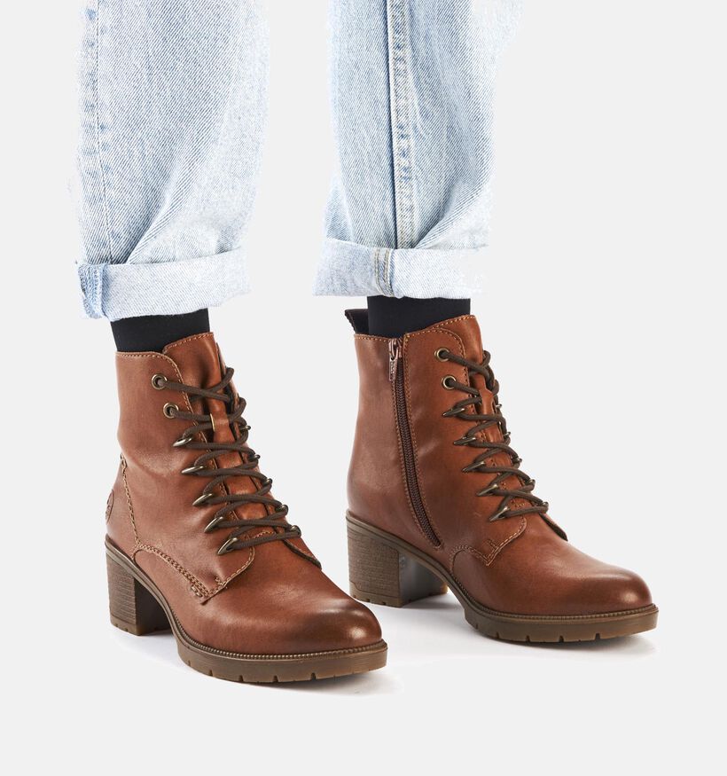 Rieker Bottines à lacets en Cognac pour femmes (347438)