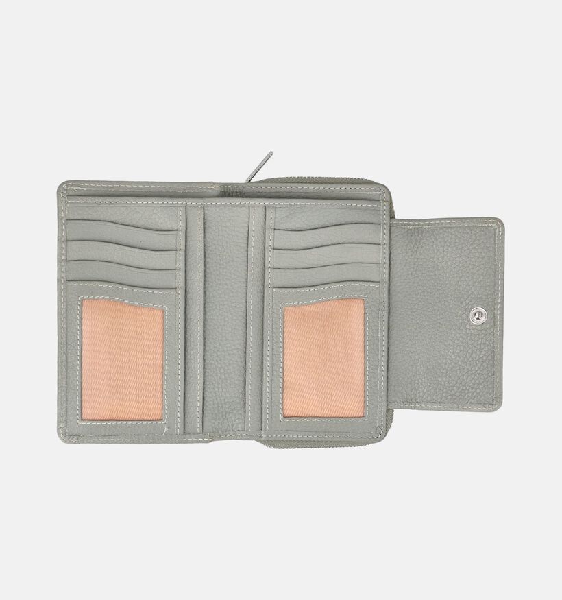 Crinkles Porte-monnaie zipp&eacute; en Bleu pour femmes (373877)