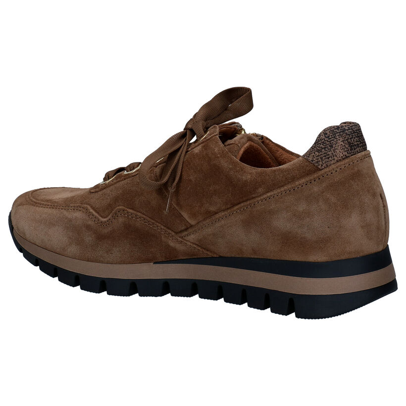 Gabor OptiFit Cognac Veterschoenen in daim (297426)