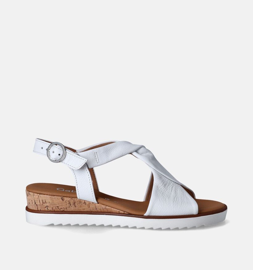 Gabor Witte Sandalen met sleehak voor dames (352039)