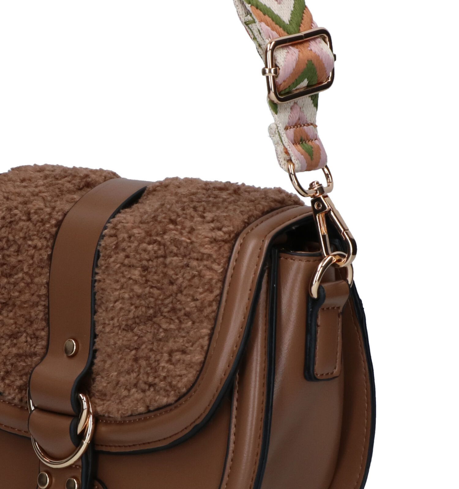 Bestini Bruine Crossbody Tas Dames Crossbody tassen Online op