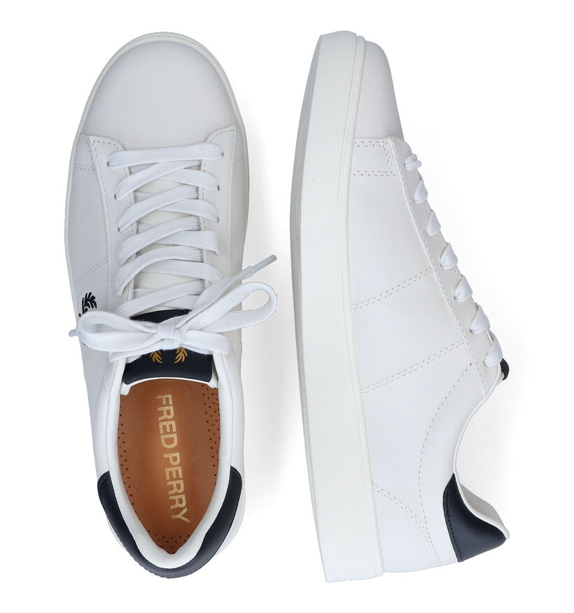 Fred Perry Spencer Witte Veterschoenen in leer (321975)