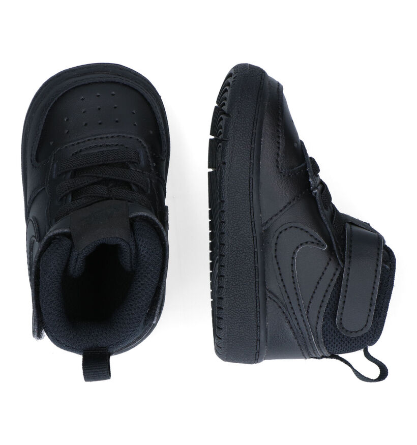 Nike Court Borough Mid 2 TD Zwarte Sneakers in stof (299899)