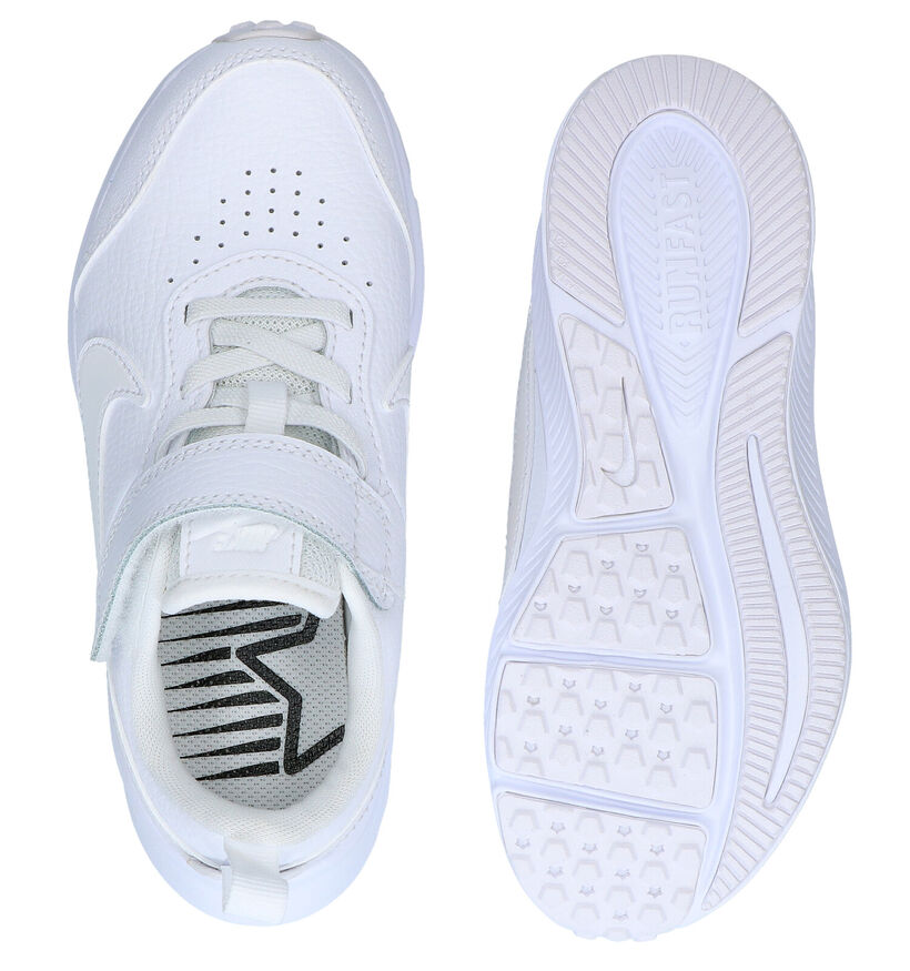 Nike Varsity Baskets en Blanc en cuir (277507)
