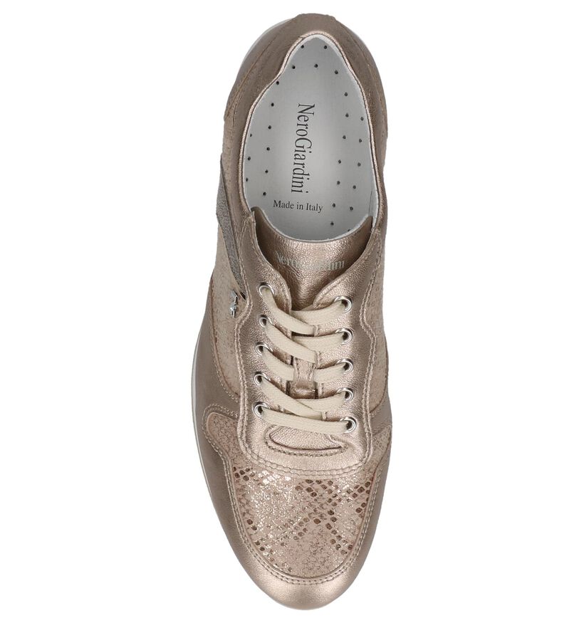 Gouden NeroGiardini Sneakers met Slangenprint, , pdp