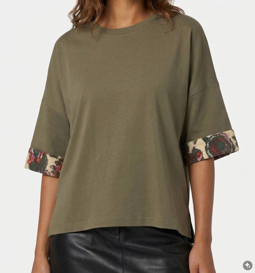 Orfeo Opaline Kakigroene T-shirt voor dames (381662)