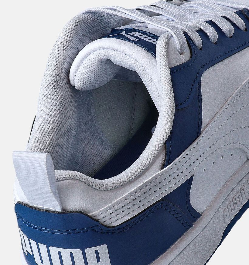 Puma Rebound v6 lo Baskets en Bleu pour garçons (361444) - pour semelles orthopédiques