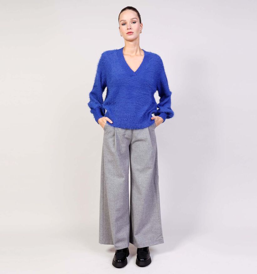 Vero Moda Poilu Pull en Bleu pour femmes (361230)