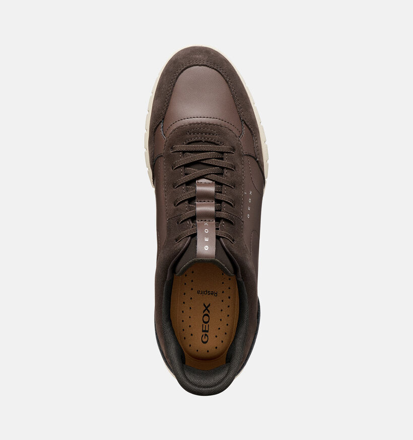 Geox Flextridezero Plus Donkerbruine Schoenen met Elastiek voor heren (376362) - geschikt voor steunzolen