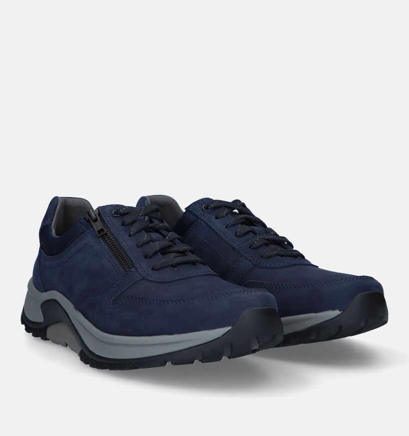 Pius Gabor Blauwe Veterschoenen voor heren (339001) - geschikt voor steunzolen