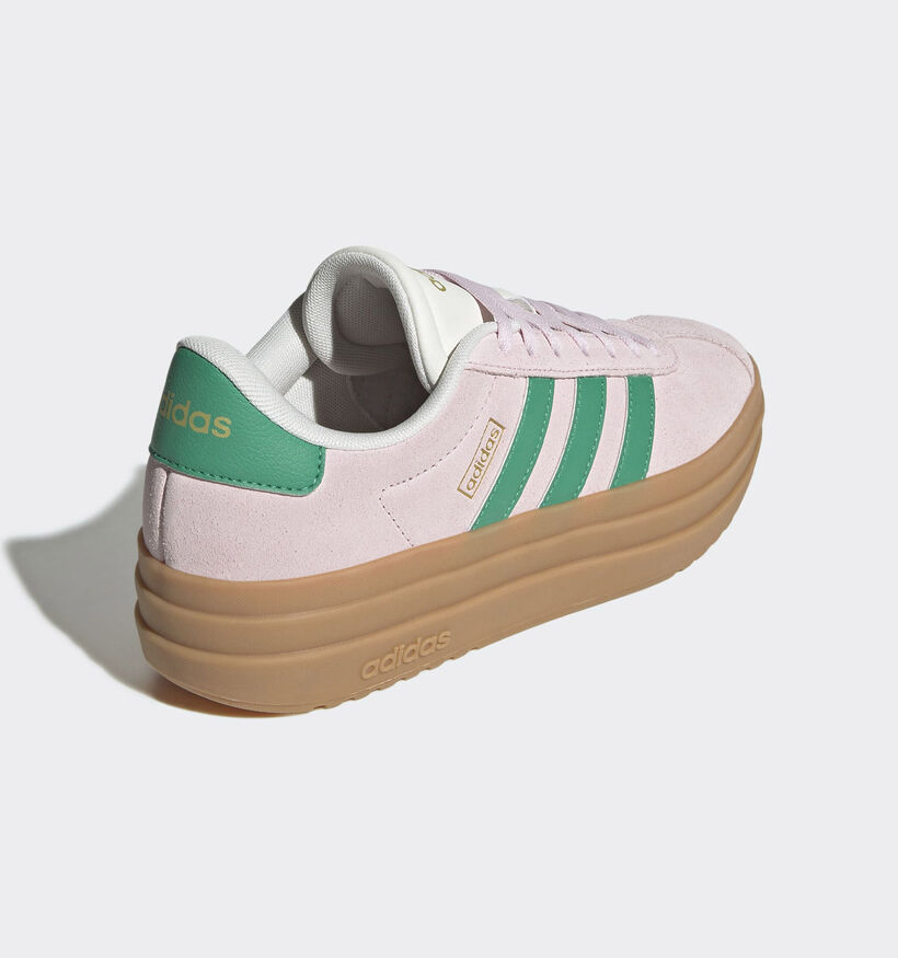 adidas VL Court Bold Baskets en Rose/Vert pour femmes (365348) - pour semelles orthopédiques