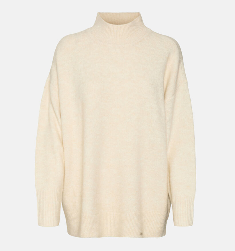 Vero Moda Phillis Pull long en Beige pour femmes (344100)