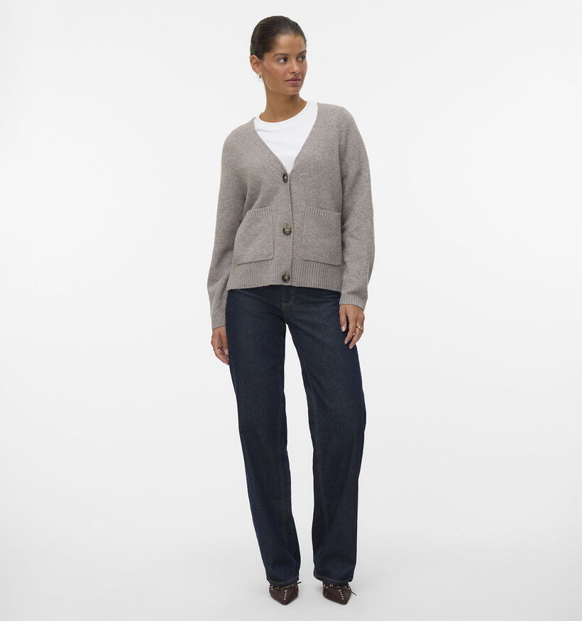 Vero Moda Boom Gilet en Beige fonc&eacute; pour femmes (377582)