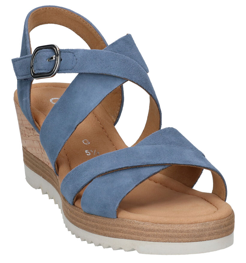 Gabor Blauwe Sandalen in nubuck (271736)