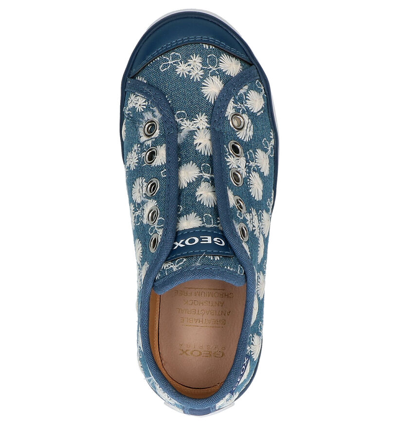 Geox Baskets slip-on en Bleu en textile (265771)