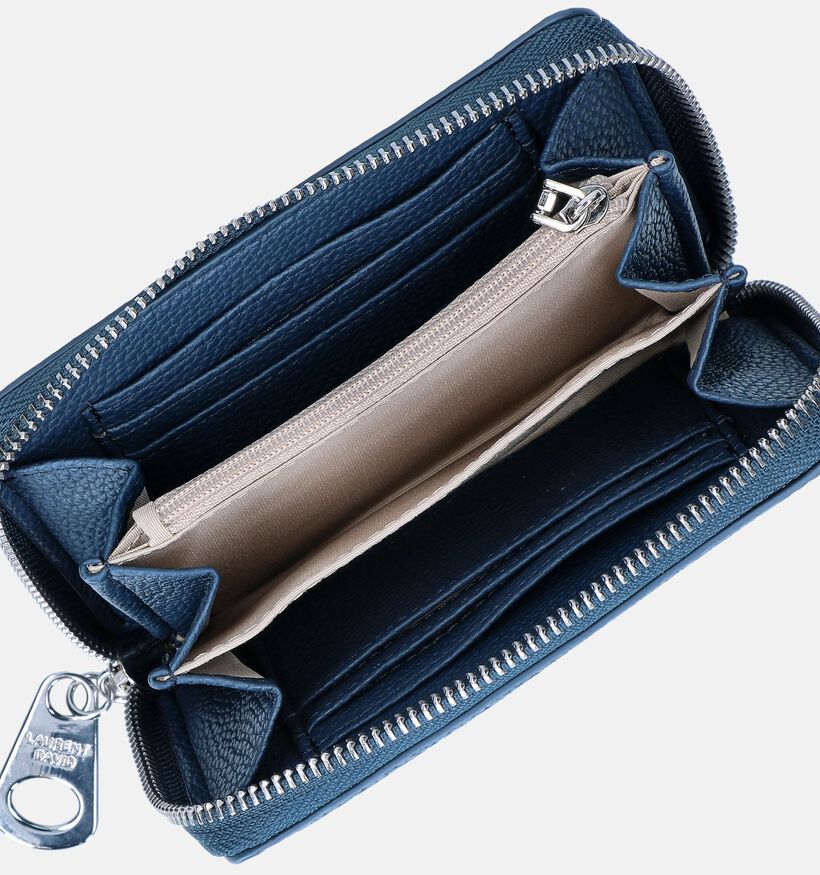 Laurent David Nos 001 Porte-monnaie zippé en Bleu pour femmes (351293)