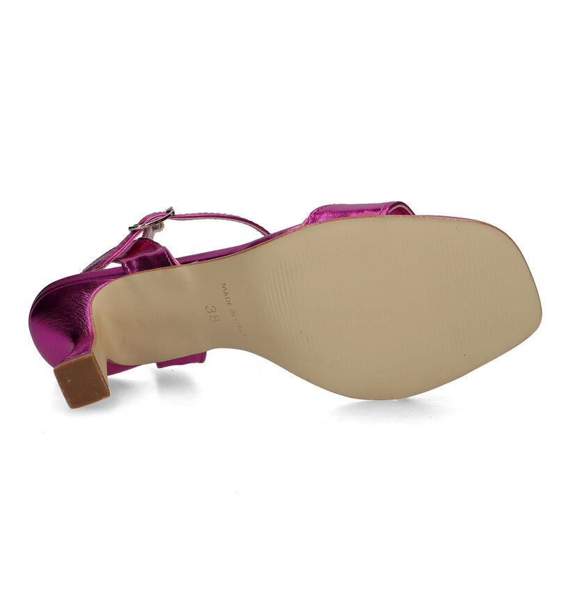 Signatur Sandales à talons en Fuchsia pour femmes (324217)