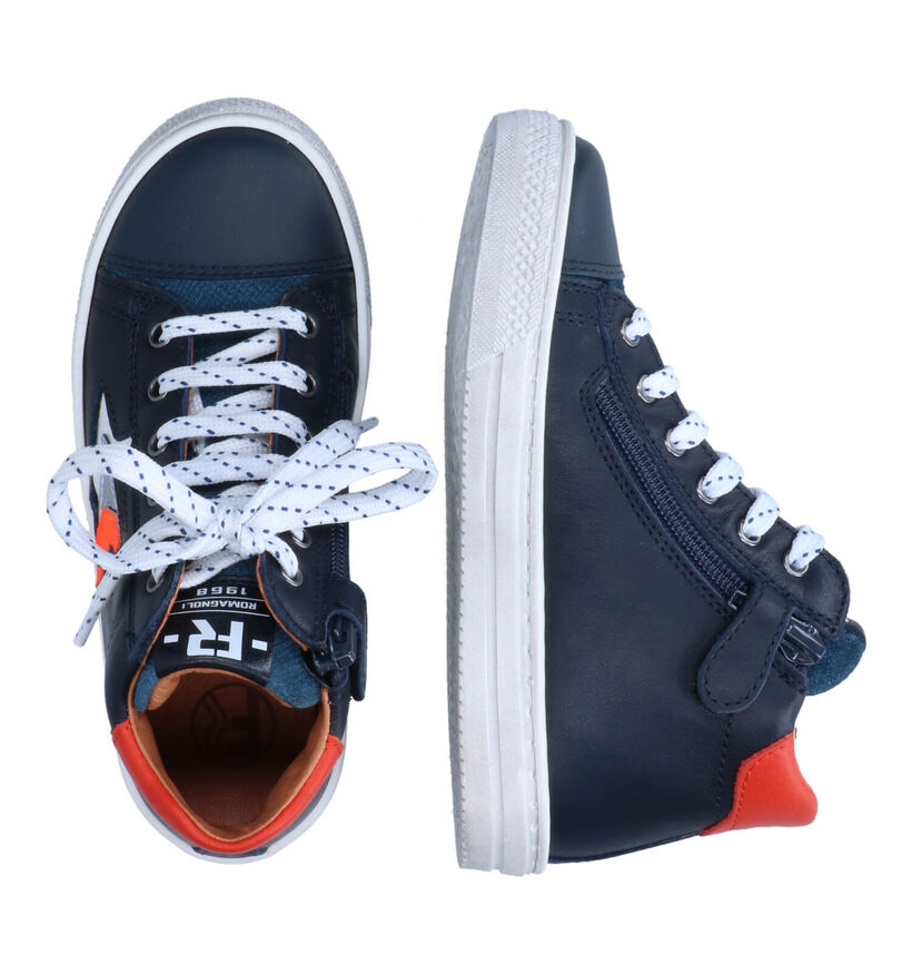 FR by Romagnoli Chaussures hautes en Bleu foncé pour garçons (314513) - pour semelles orthopédiques