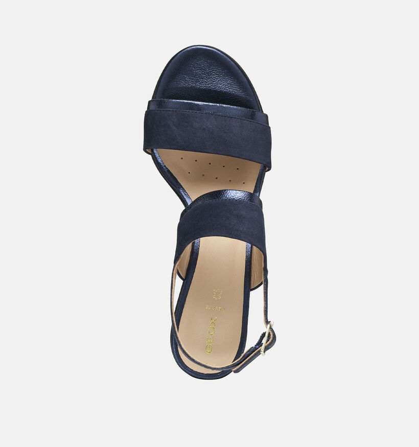 Geox Aurely Donkerblauwe Sandalen op hak voor dames (368198)