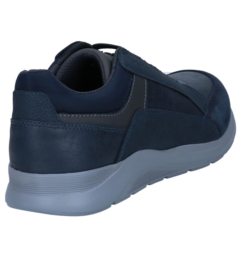 Geox Damiano Chaussures Slip-on en Bleu en cuir (294055)