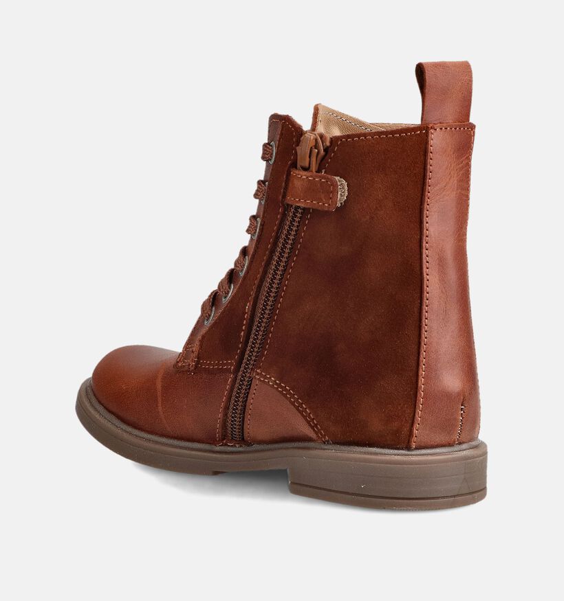 Milo & Mila Cognac Veterboots voor meisjes (363213) - geschikt voor steunzolen